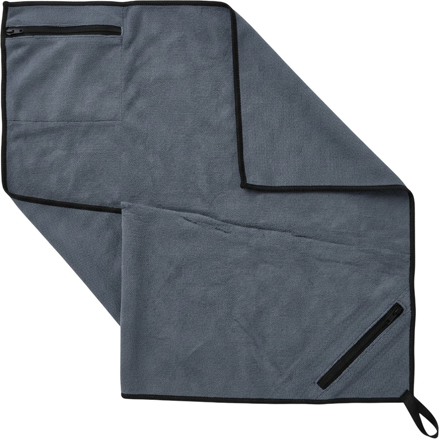 Krena Quick-Dry Gym Towel with Zipper Corner Pocket 120 x 45 cm Slate